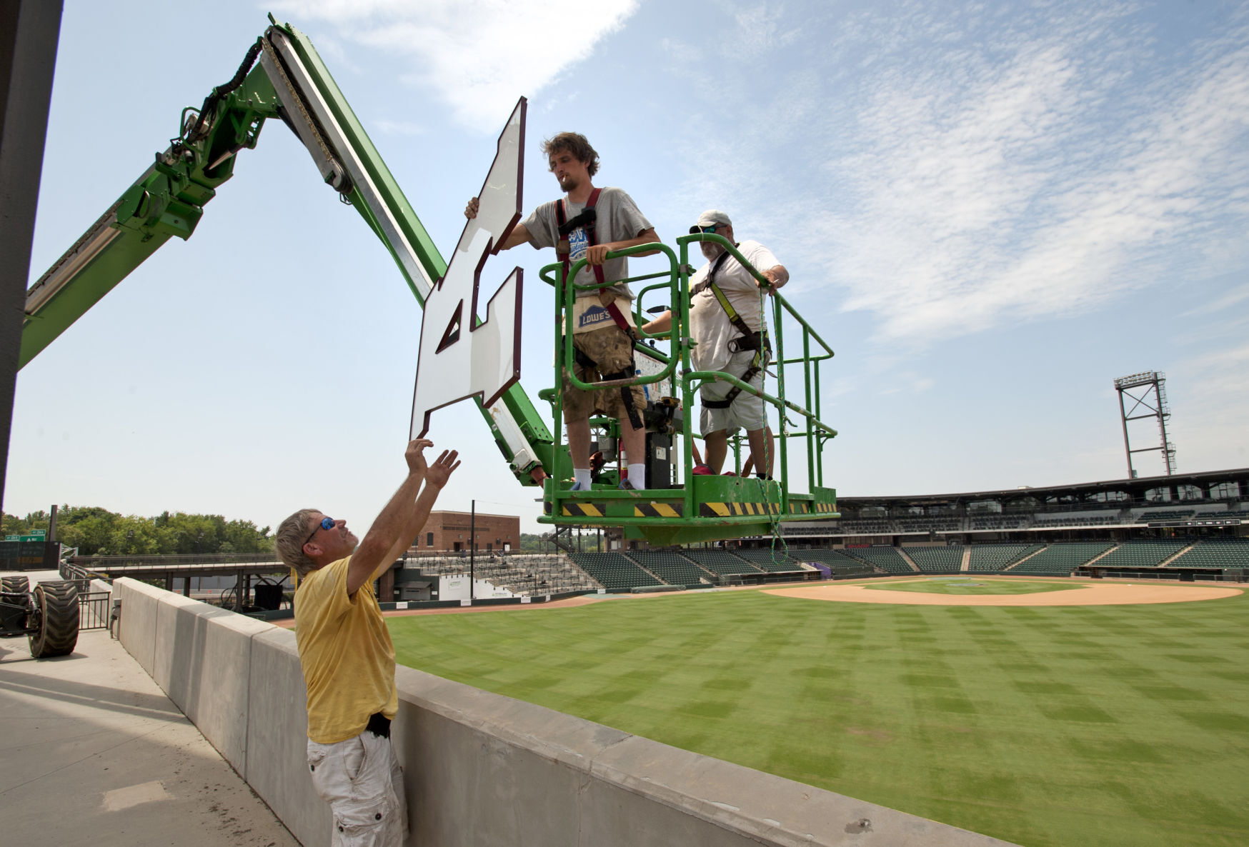 BB&T Ballpark sign removal